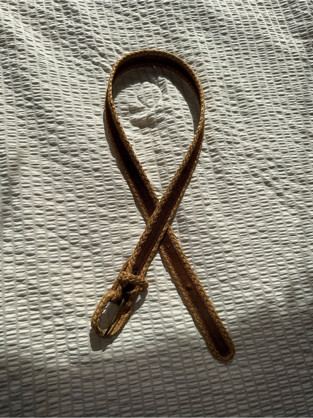 Vintage Jute Wrapped Suede Belt Coveted Buckle